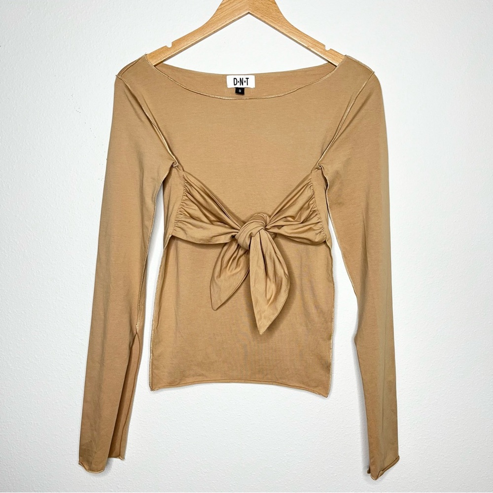 DNT Front Tie Long Sleeve Top